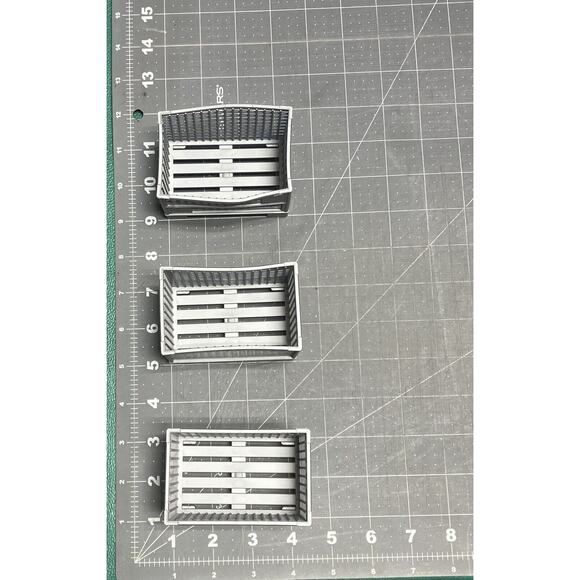 Bruder Logistics Set 3 Gray Carts Baskets 2009 - Picture 2 of 8